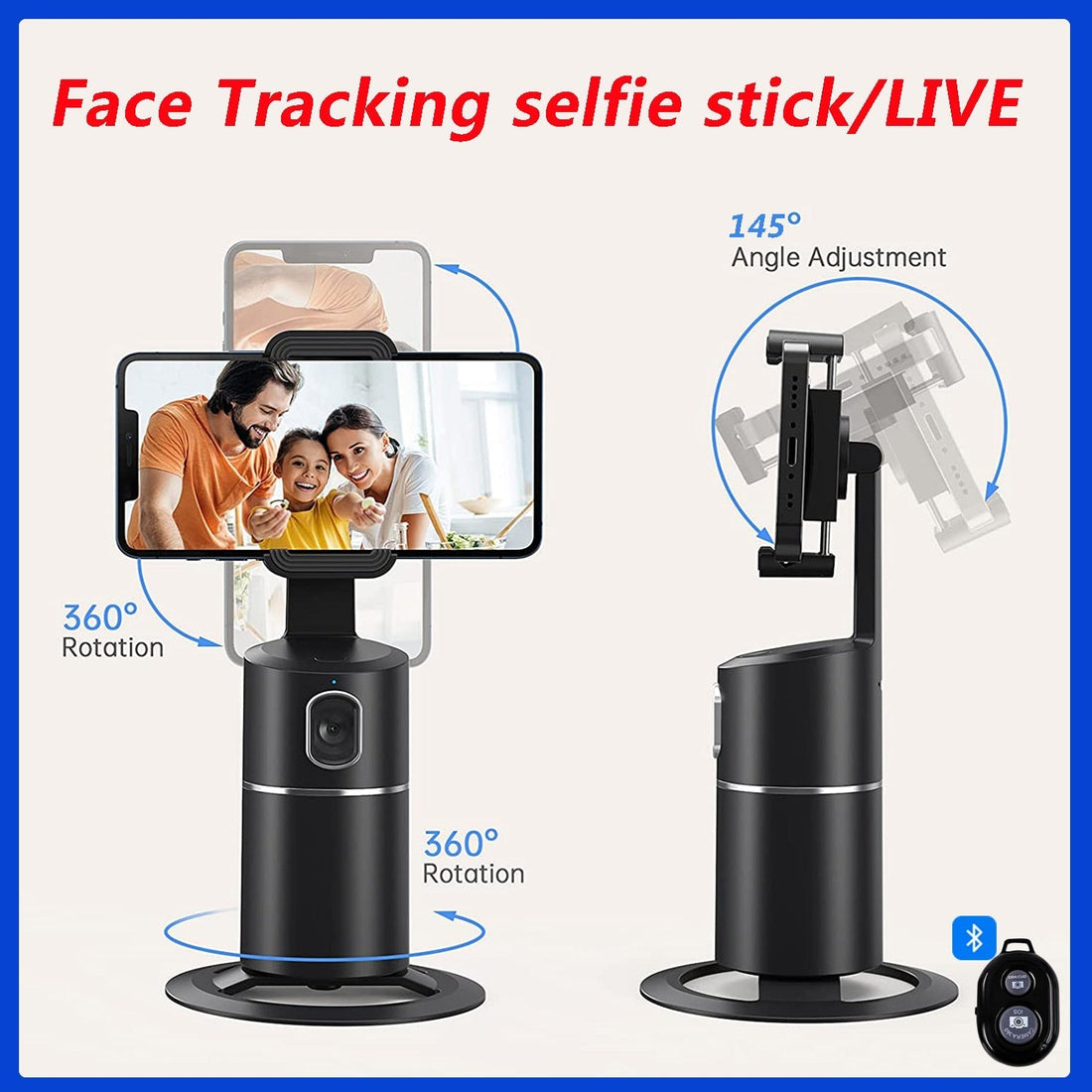 Face Tracking Rotation Phone Gimbal + Remote